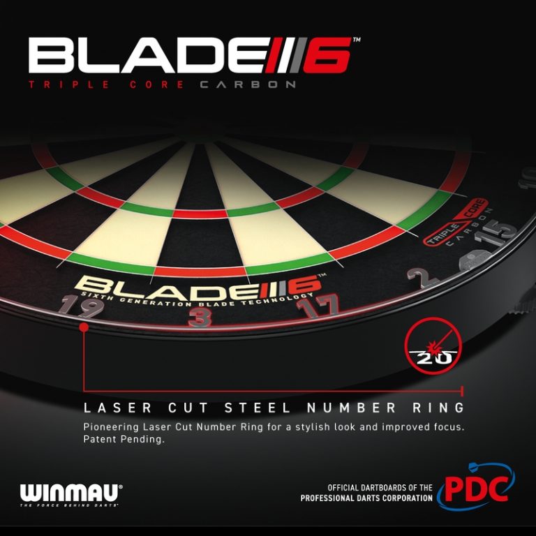 Winmau Dartboards Blade 6 Triple Core Carbon The Darts Shack
