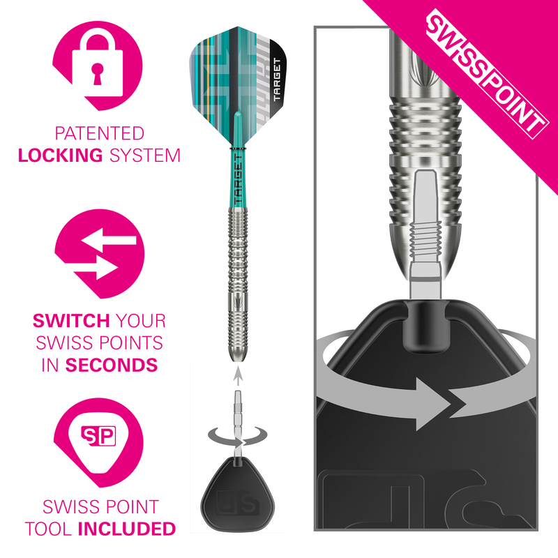 Set Freccette Target Darts Hydro Soft Tip 18G/20G | Barili Tungsteno 90%, Alette Pro Ultra, Per Dartboard Elettronico