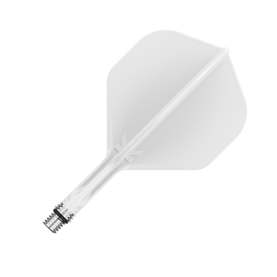 Target Flights & Shafts - K-Shift - No2 - White, Short