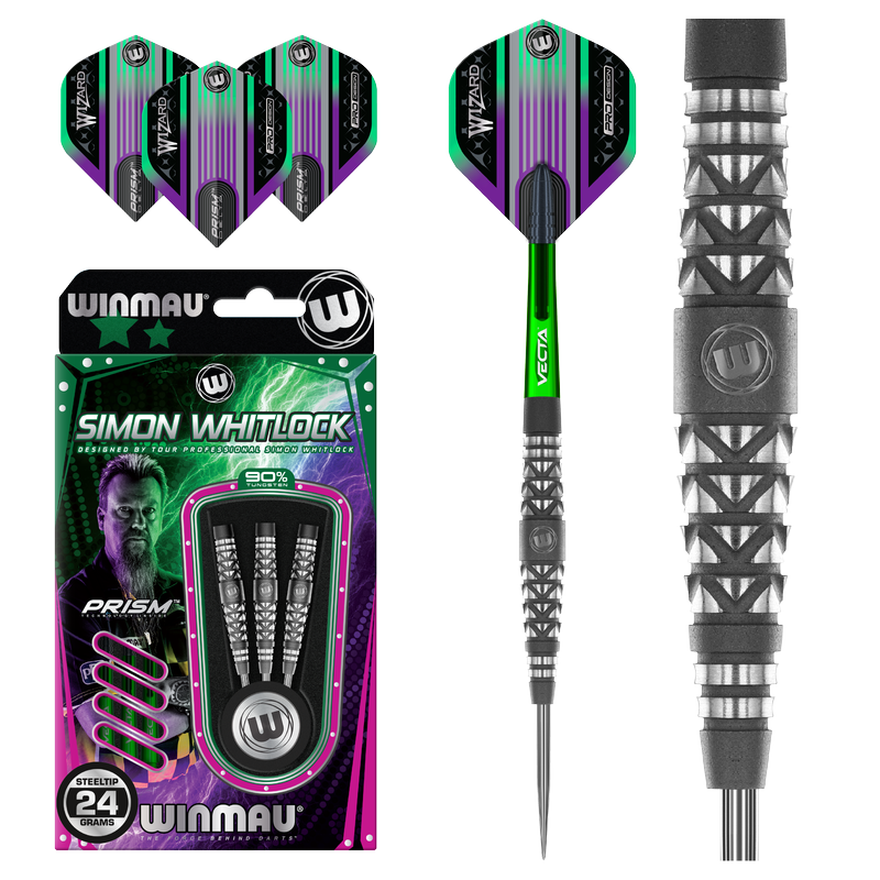 Winmau Darts - Simon Whitlock - Atomised Grip - 90% Tungsten
