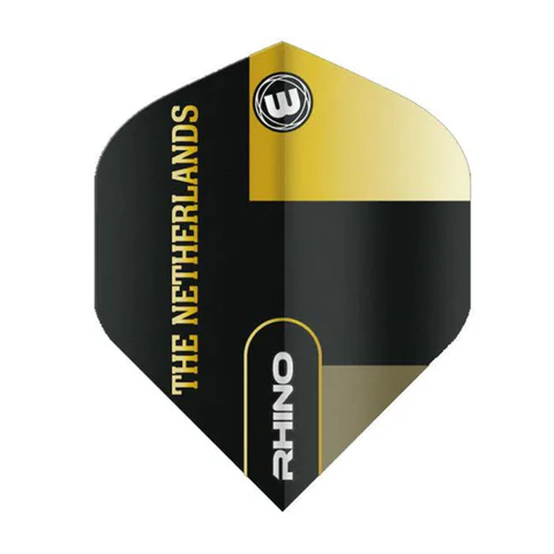 Winmau Flights - Rhino Extra Thick - Black & Gold Flag - The Netherlands