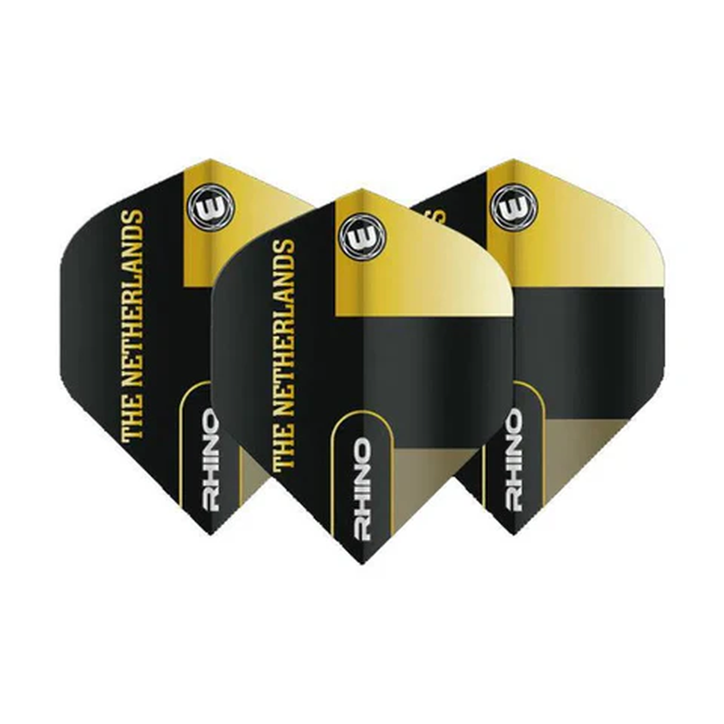 Winmau Flights - Rhino Extra Thick - Black & Gold Flag - The Netherlands