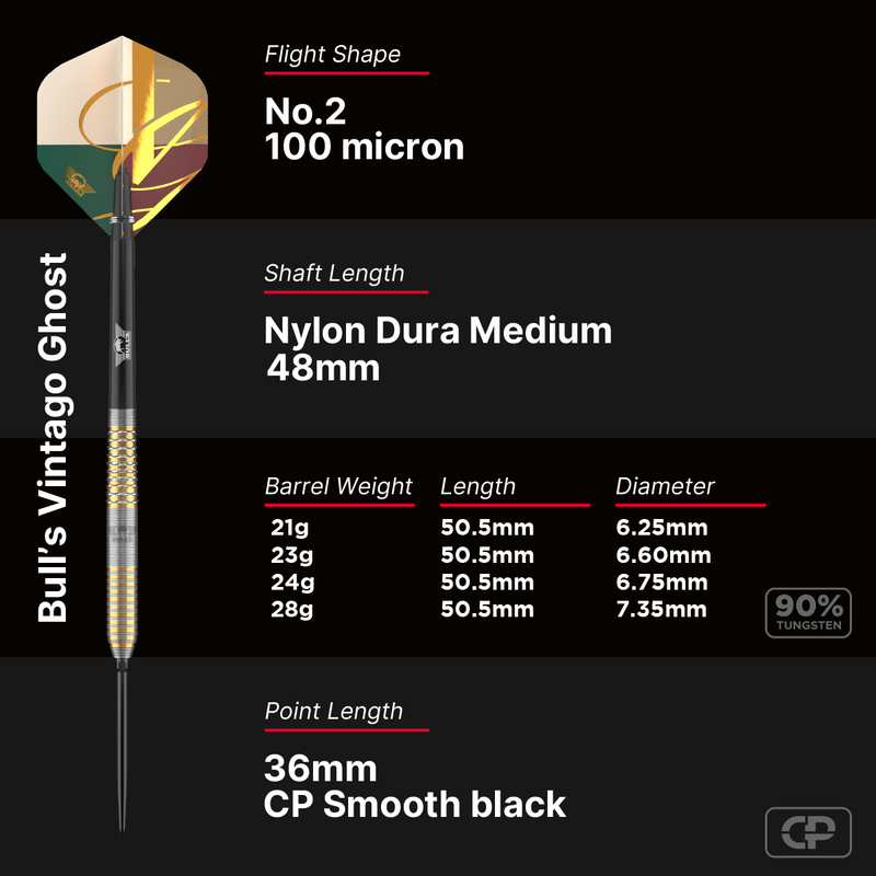 Bulls NL Darts - Vintago - Ghost - CP - 90%