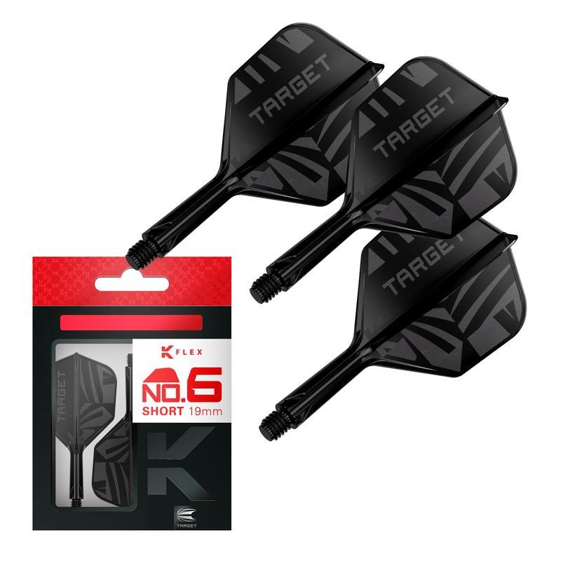 Target Flights & Shafts - K-Flex - Logo - Black - No6