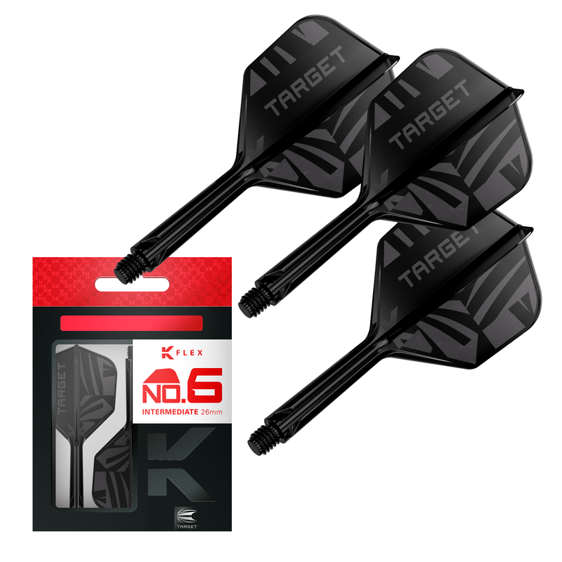 Target Flights & Shafts - K-Flex - Logo - Black - No6