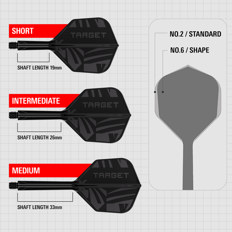 Target Flights & Shafts - K-Flex - Logo - Black - No6