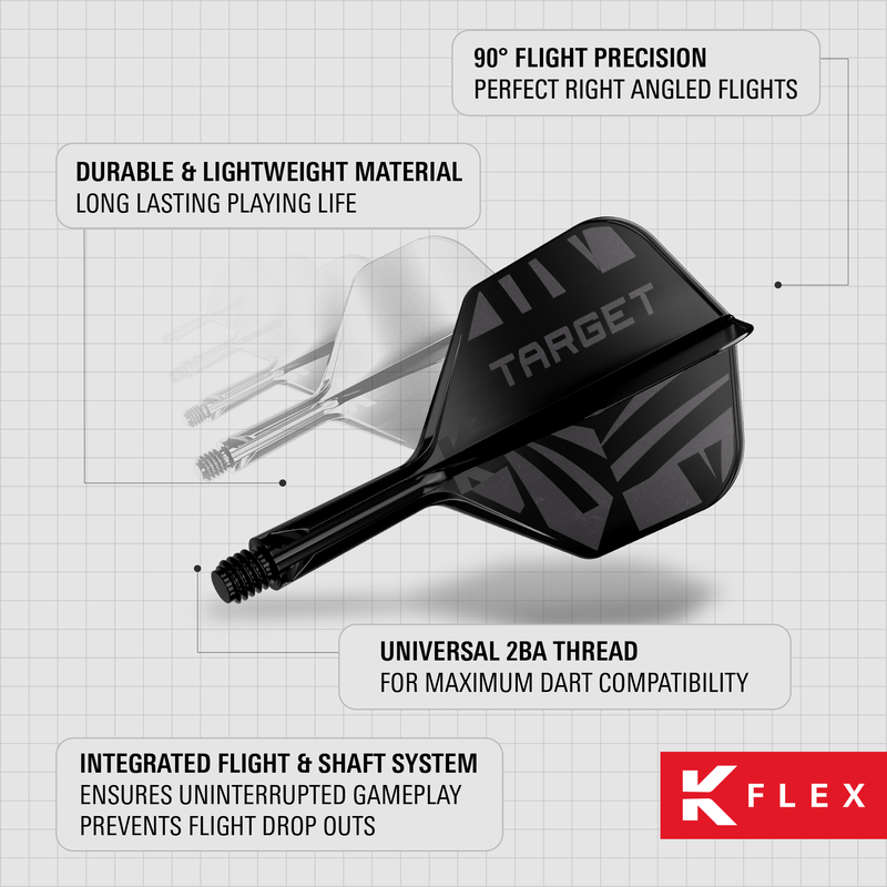 Target Flights & Shafts - K-Flex - Logo - Black - No6