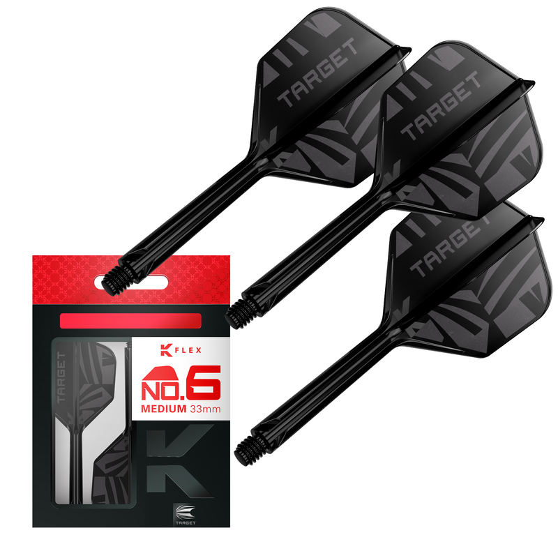 Target Flights & Shafts - K-Flex - Logo - Black - No6
