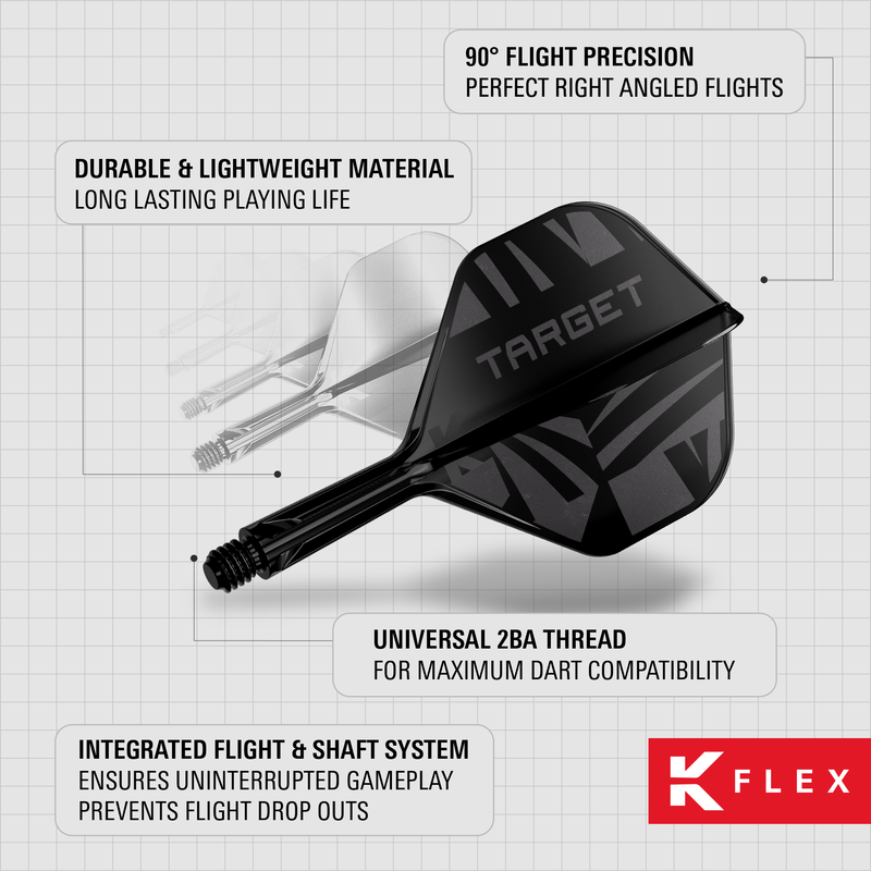 Target Flights & Shafts - K-Flex - Logo - Black - No2