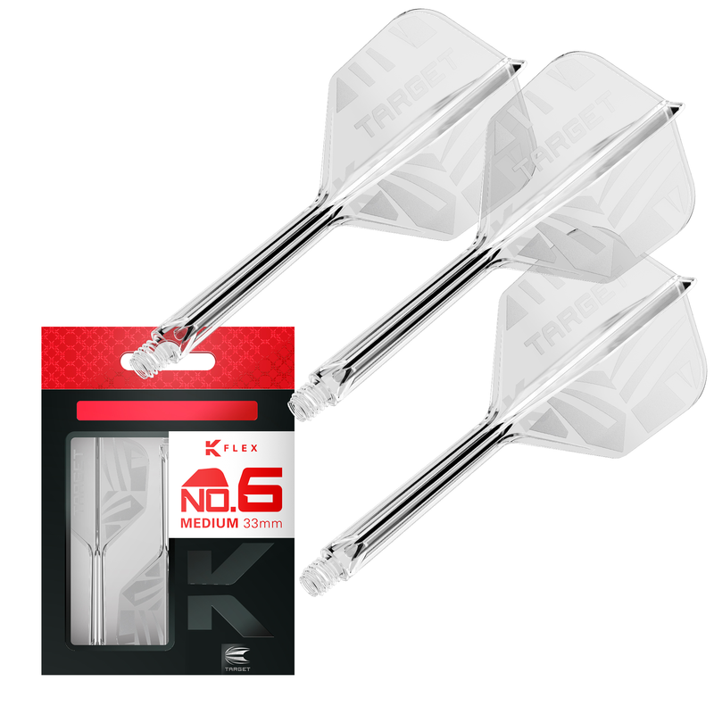 Target Flights & Shafts - K-Flex - Logo - Clear - No6