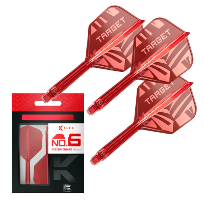 Target Flights & Shafts - K-Flex - Logo - Red - No6