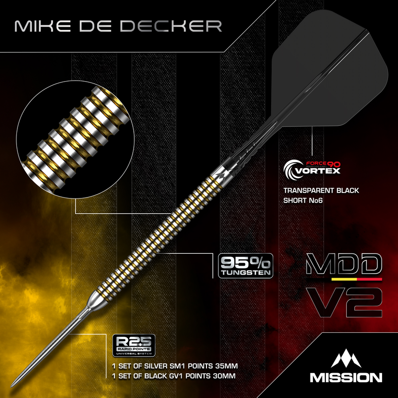 Mission Darts - Mike De Decker - V2 - R2.5 - 95%