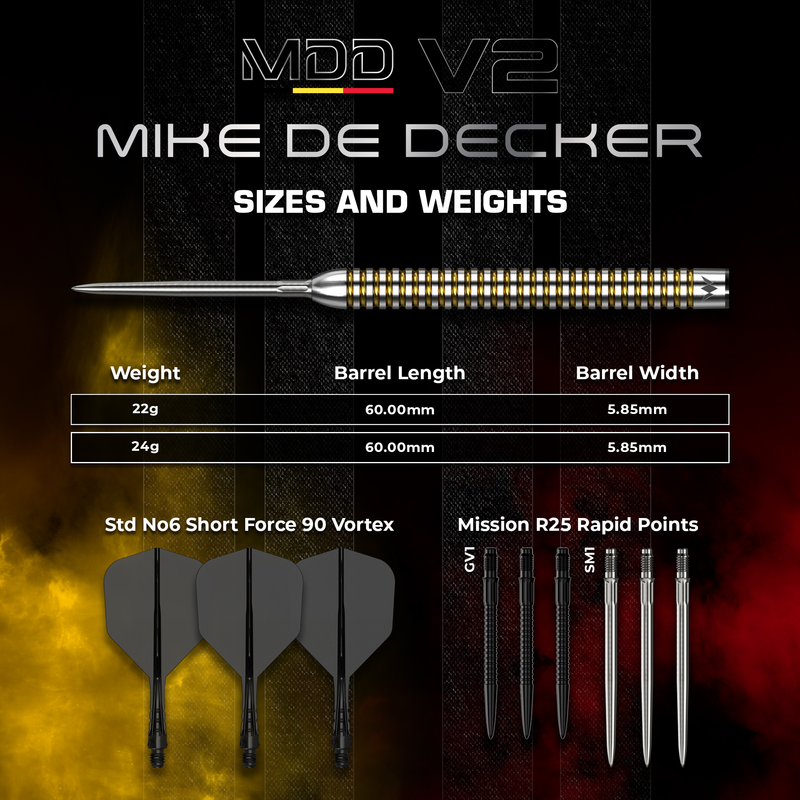 Mission Darts - Mike De Decker - V2 - R2.5 - 95%
