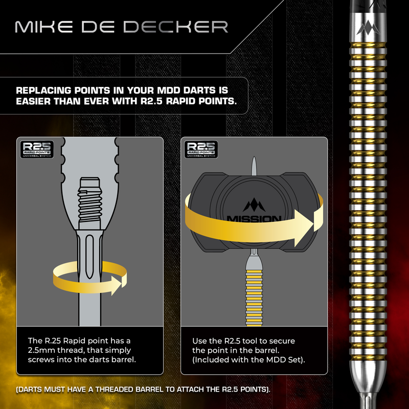 Mission Darts - Mike De Decker - V2 - R2.5 - 95%