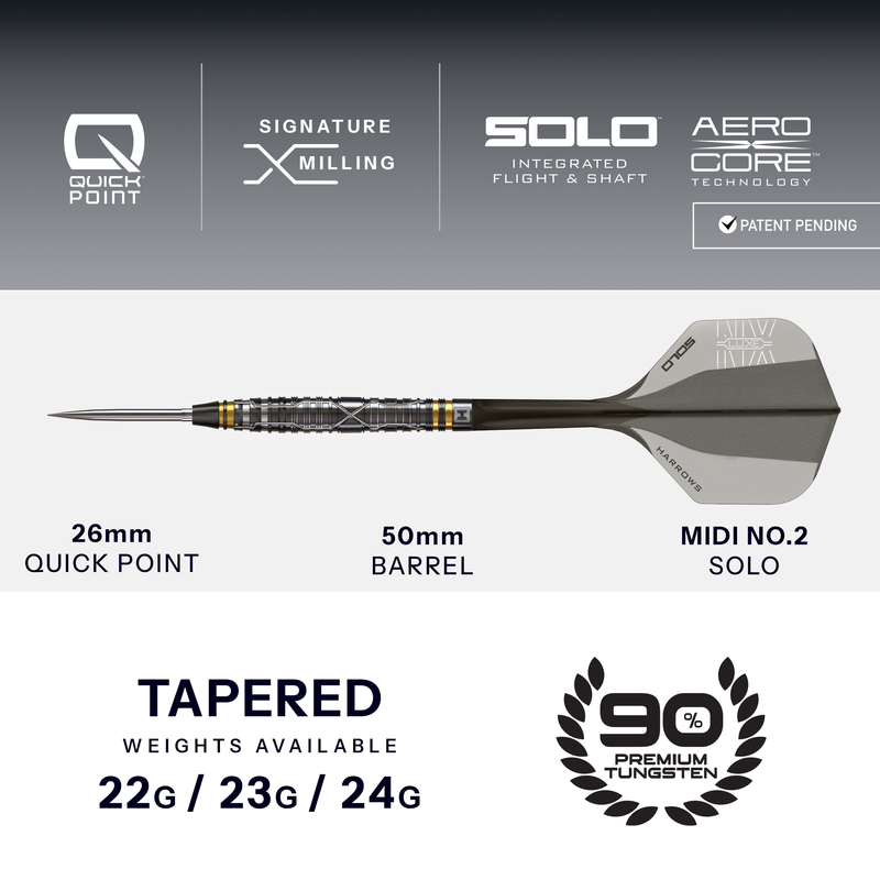 Harrows Darts - NX Luxe - Tapered - QP - 90%