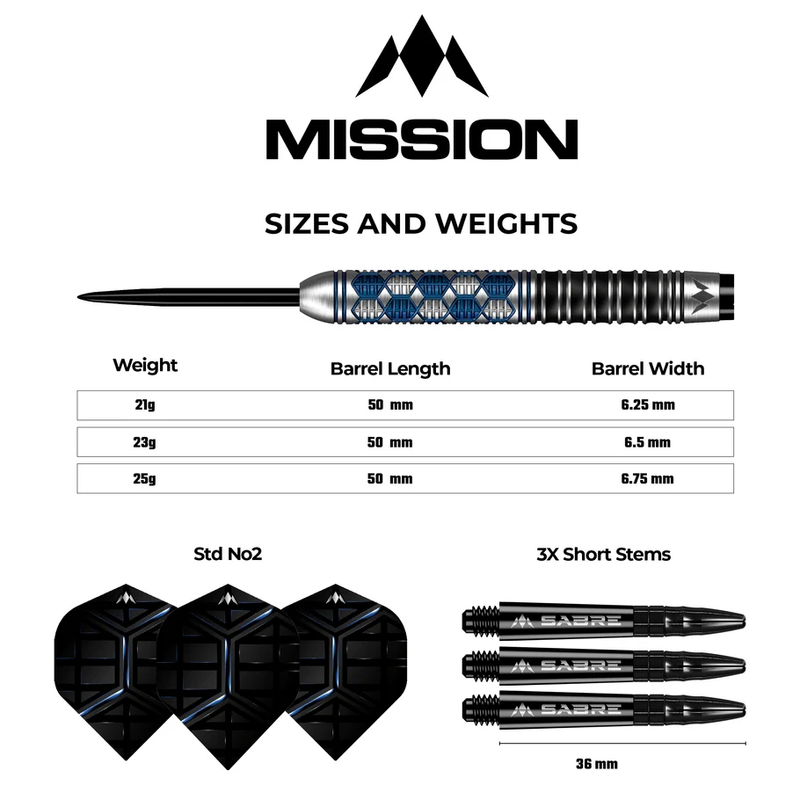 Mission Darts - Hexon - 90% Tungsten