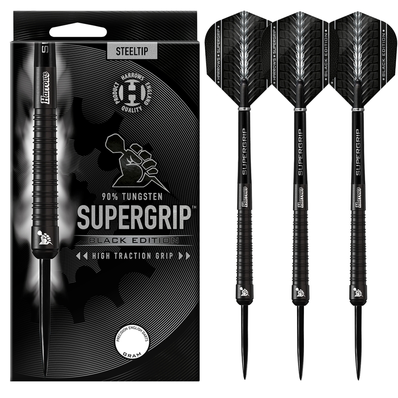 Harrows Darts - Supergrip Black - 90% Tungsten